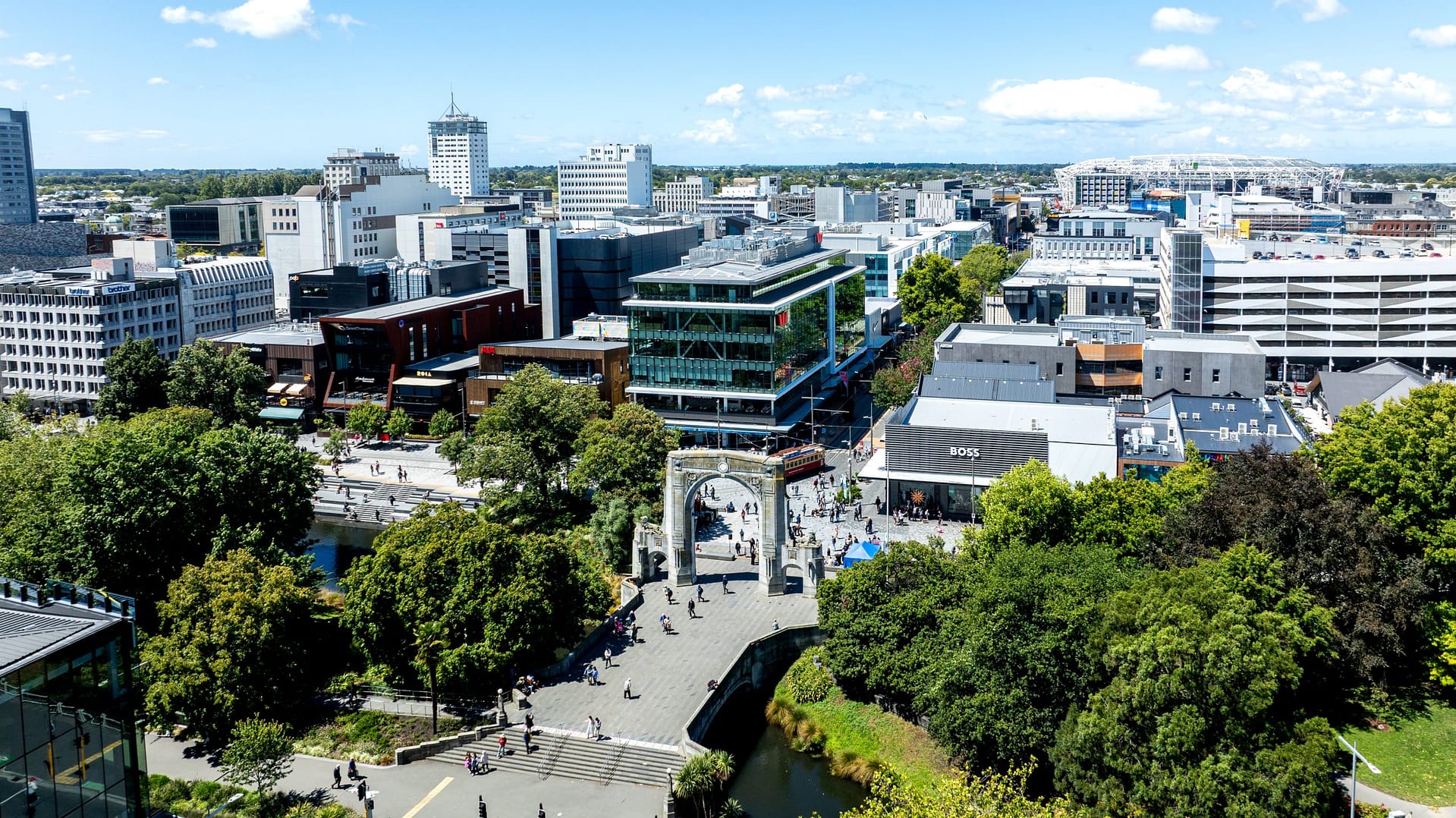 Aerial of Bridge and Terrace