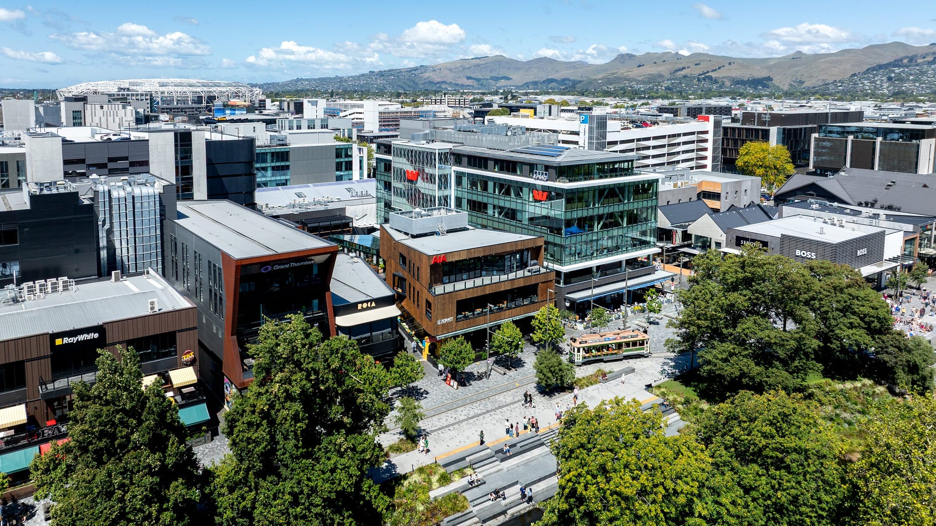 Aerial view of the terrace