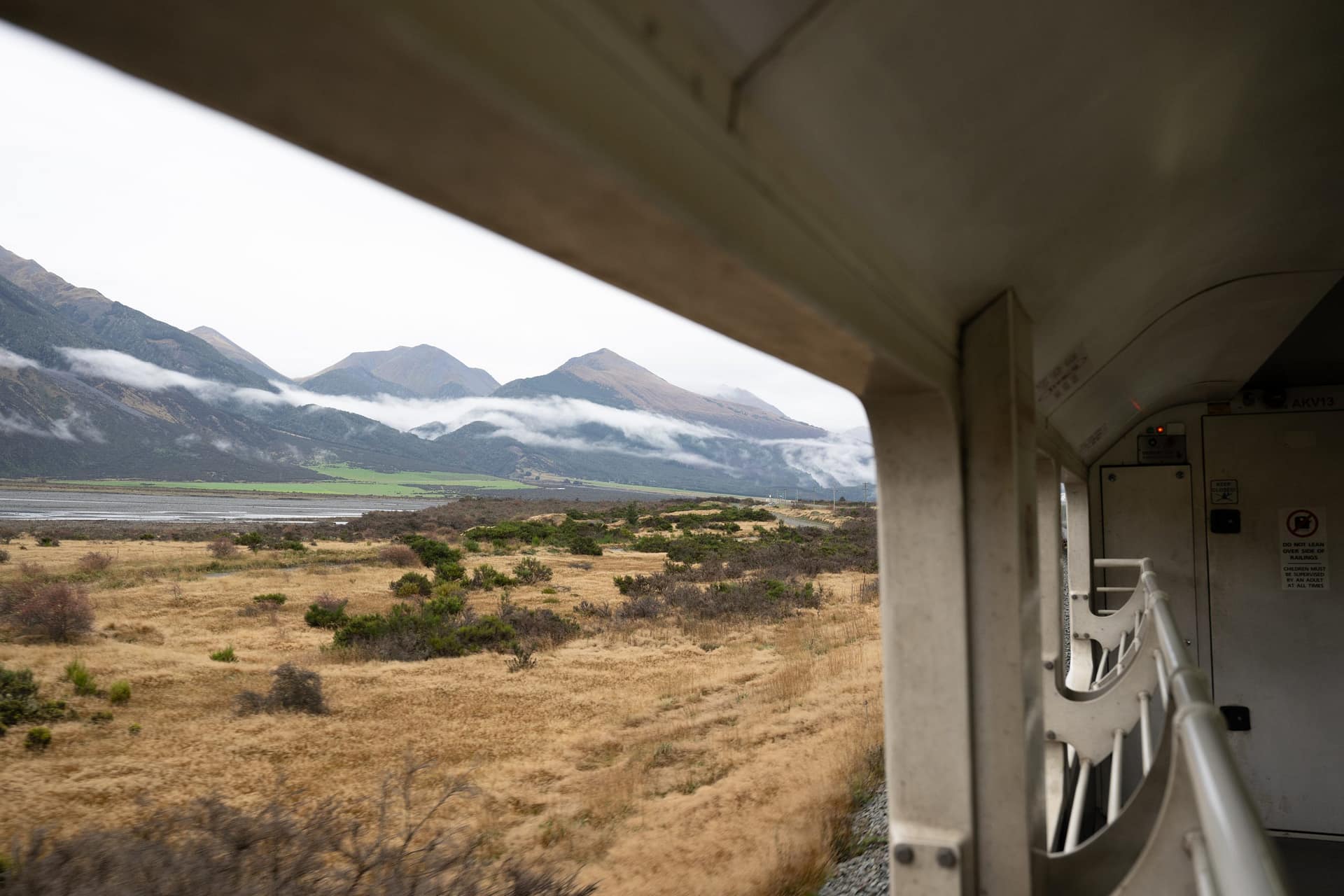 Winter from Open Air Carriage - Arthur's Pass