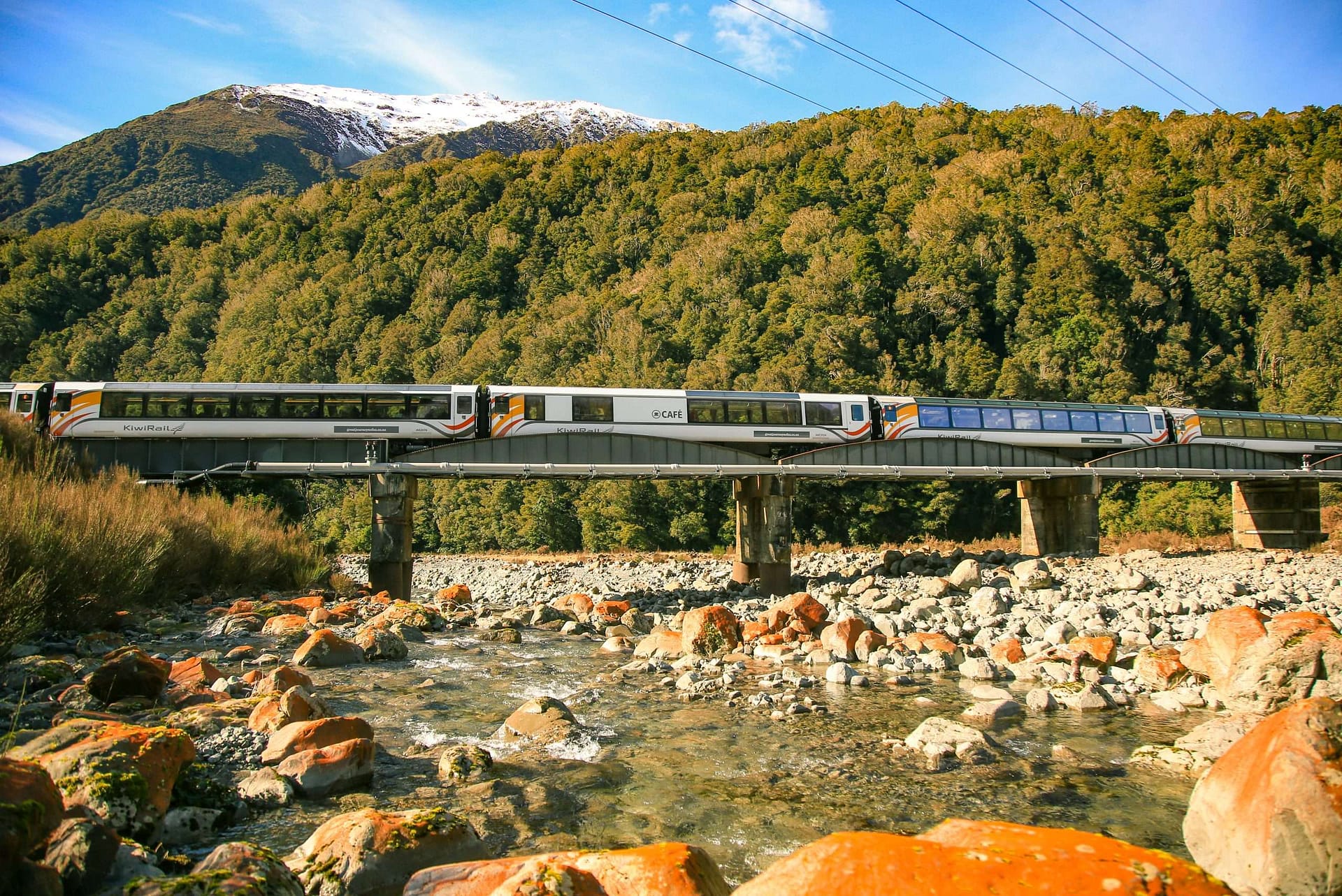 Tranzalpine alongside the Bealey river